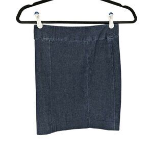 Vince Denim Pencil Denim Skirt Women's 4  Blue Cotton Stretchy Made in USA